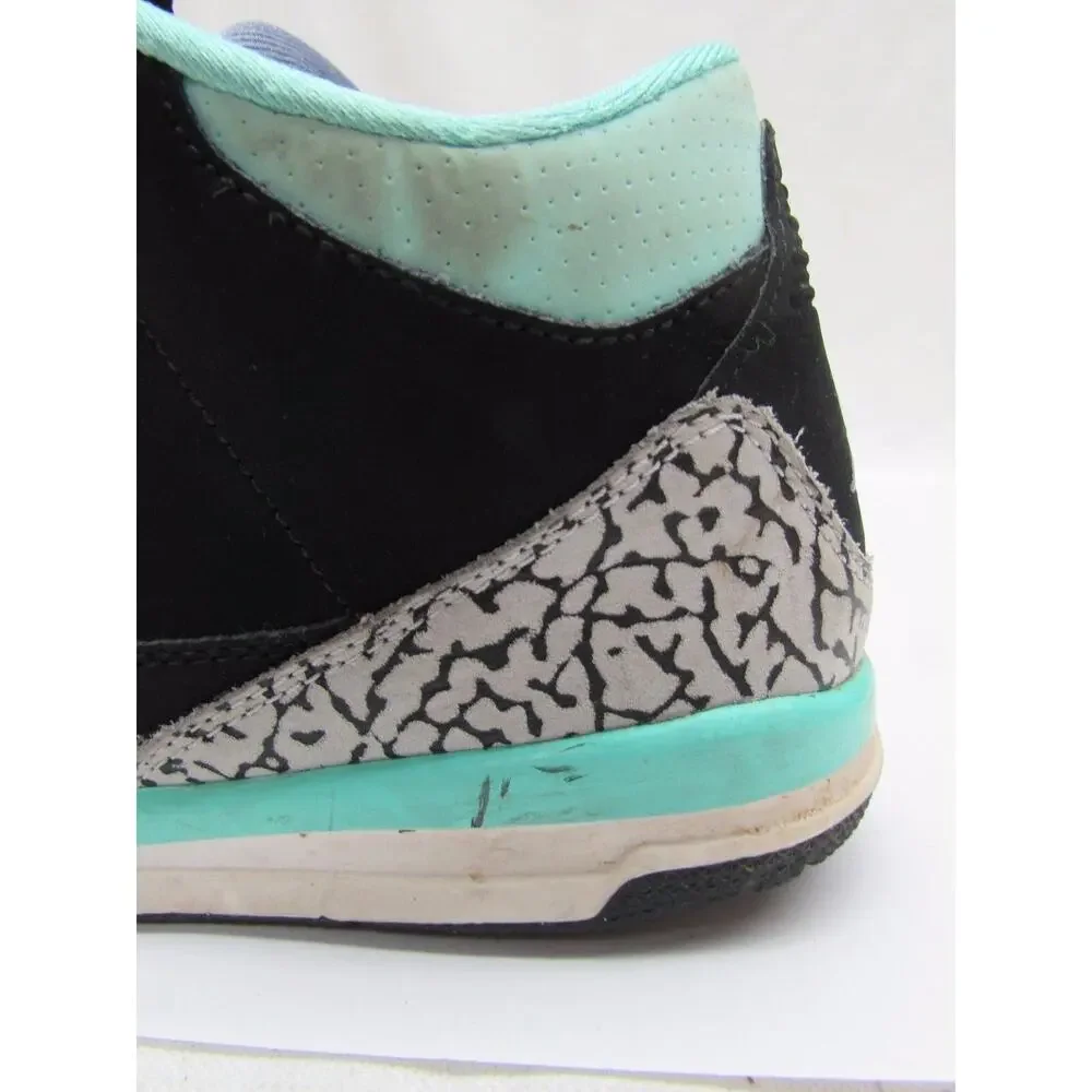 Nike Air Jordan 3 III Retro GP 441141-045 Black / Iron Purple / Turquoise Sz 3y